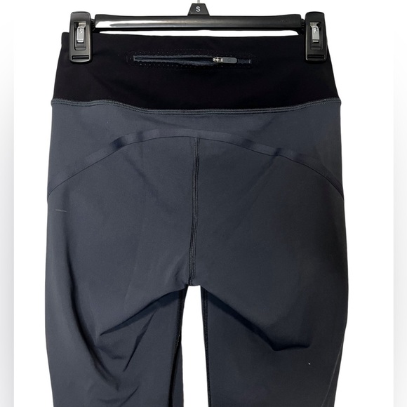 Lululemon Athletica Wide Waistband Smooth Stride Tight Leggings Blue Gray Size 4 - Picture 5 of 7